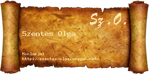 Szentes Olga névjegykártya